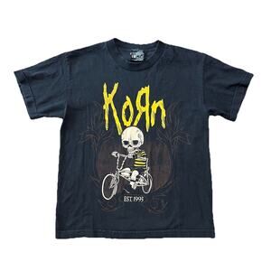 Giant Tag Korn Kid T-Shirt Est 1993 Nu Metal Band S Black Vintage Retro Charlie